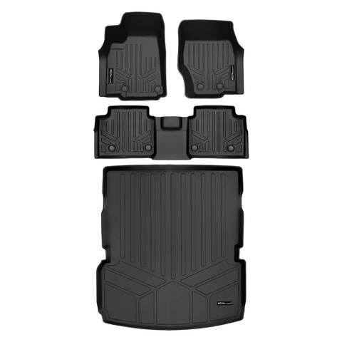 SMARTLINER Custom Fit Floor Liners For 2021-2025 Jeep Grand Cherokee L w/ 2nd Row Bucket Seats and center console (No subwoofer)