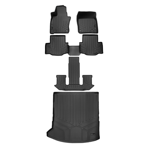 SMARTLINER Custom Fit Floor Liners For 2024-2025 Mazda CX-90 Plug-In Hybrid (Only Fits 2nd Row Bucket Seats With Center Console)