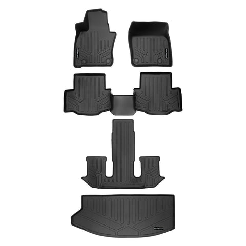 SMARTLINER Custom Fit Floor Liners For 2024-2025 Mazda CX-90 Plug-In Hybrid (Only Fits 2nd Row Bucket Seats With Center Console)