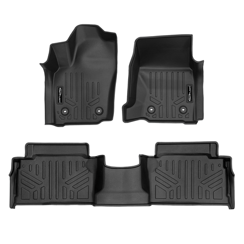 SMARTLINER All Weather Custom Fit Floor Liner Compatible With 2024-2025 Toyota Tacoma Double Cab (Only Fits with 2nd Row Under Seat Storage)