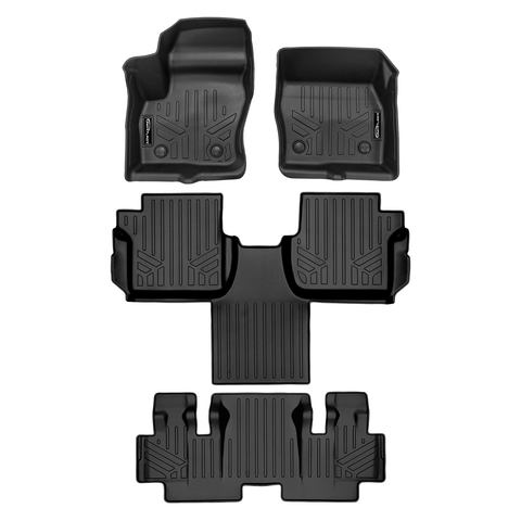 SMARTLINER Custom Fit Floor Liner Set Compatible With 2018-2025 Transit Connect With Vinyl Flooring and without secondary footrest (Short and Long Wheelbase)