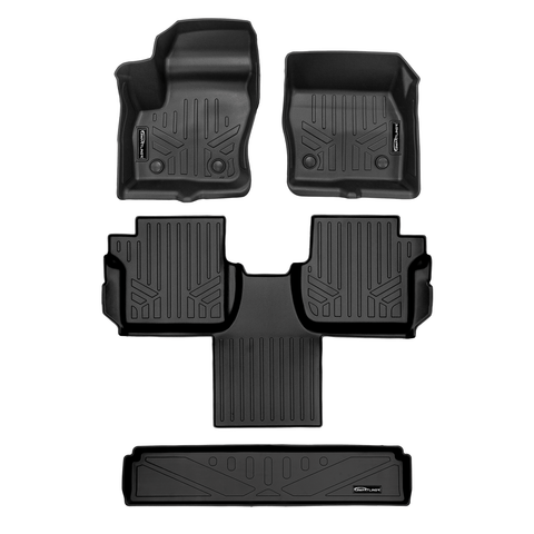 SMARTLINER Custom Fit Floor Liner Set Compatible With 2018-2025 Transit Connect With Vinyl Flooring and without secondary footrest (Short and Long Wheelbase)
