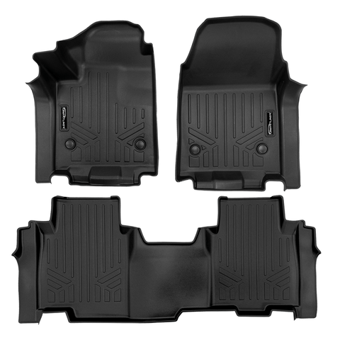 SMARTLINER Custom Fit Floor Mat Liner Set Compatible With 2025-2026 Chevrolet Silverado EV /GMC Sierra EV(Carpet Flooring)