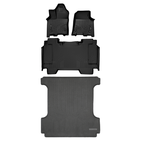 SmartCoverage™ Custom Fit Floor Liners For 2025-2026 Ram 1500 Crew Cab without Rear Underseat Storage Box