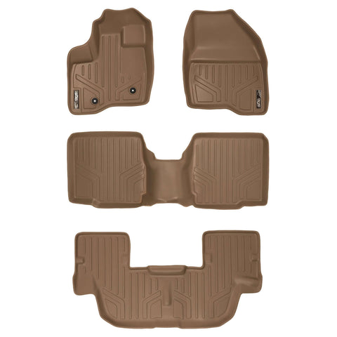SMARTLINER Custom Fit Floor Liners For 2011-2014 Ford Explorer (with 2nd Row Center Console)