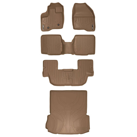SMARTLINER Custom Fit Floor Liners For 2011-2014 Ford Explorer (with 2nd Row Center Console)
