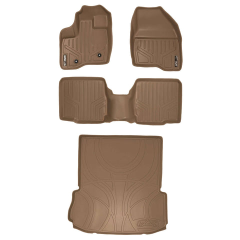 SMARTLINER Custom Fit Floor Liners For 2011-2014 Ford Explorer (with 2nd Row Center Console)