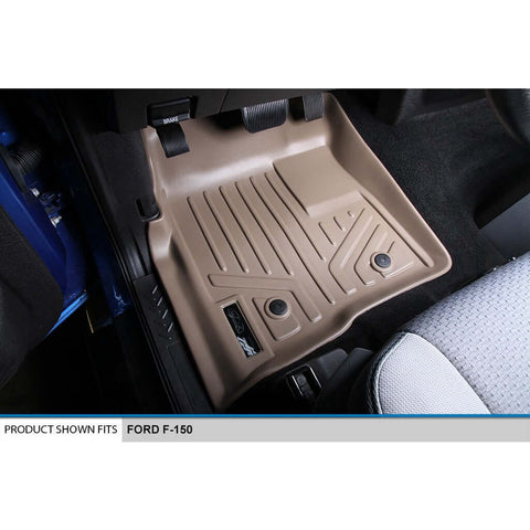 SMARTLINER Custom Fit Floor Liners For 2011-2014 Ford F-150 SuperCab with Flow Center Console