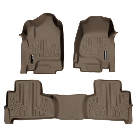 Smart Trim™ Custom Fit Floor Liners For 2015-2020 Chevrolet Tahoe / GMC Yukon With 2nd Row Bucket Seats