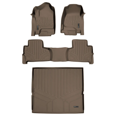 Smart Trim™ Custom Fit Floor Liners For 2015-2020 Chevrolet Tahoe / GMC Yukon With 2nd Row Bucket Seats