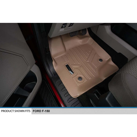 SmartCoverage™ Custom Fit Floor Liners For 2015-2025 Ford F-150 SuperCrew Cab with 1st Row Bucket Seats No underseat Storage