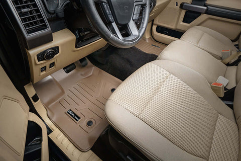 SMARTLINER Custom Fit Floor Liners For 2022-2025 Ford F-150 Lightning 2nd Row Bench seat without under seat fold-flat storage