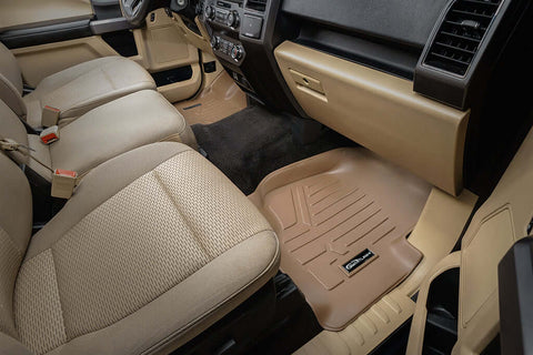 SMARTLINER Custom Fit Floor Liners For 2022-2025 Ford F-150 Lightning 2nd Row Bench seat without under seat fold-flat storage