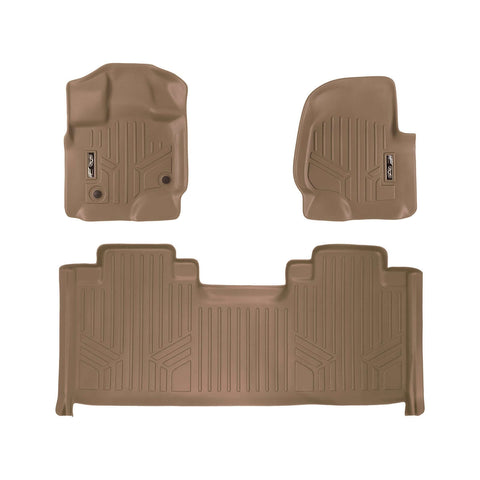 SMARTLINER Custom Fit Floor Liners For 2015-2025 Ford F-150 SuperCab with 1st Row Bucket Seats Vinyl Flooring