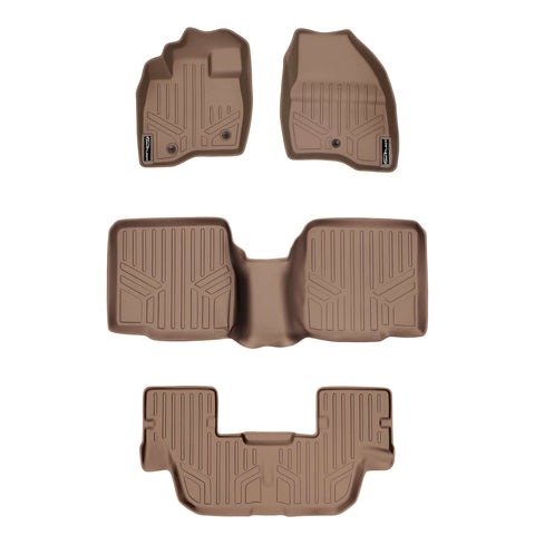 SMARTLINER Custom Fit Floor Liners For 2017-2019 Ford Explorer without 2nd Row Center Console