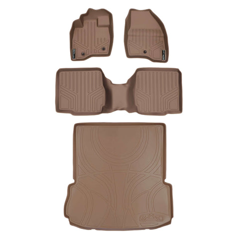 SMARTLINER Custom Fit Floor Liners For 2017-2019 Ford Explorer with 2nd Row Center Console