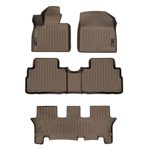 SMARTLINER Custom Fit Floor Liners For 2020-2025 Kia Telluride with 2nd Row Bucket Seats With Center Console