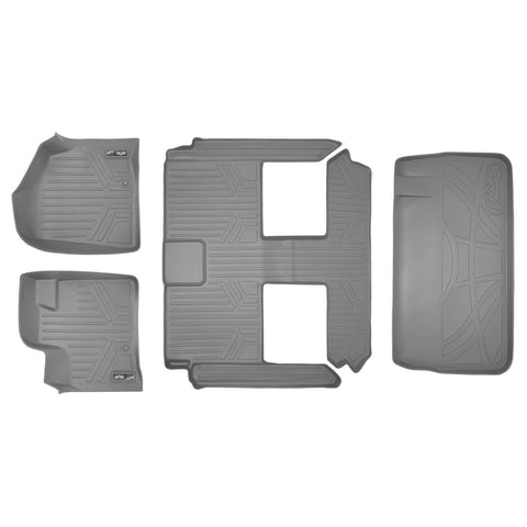 Smart Trim™ Custom Fit Floor Liners For 2013-2020 Dodge Grand Caravan with 2nd Row Bucket Seats and 1st Row Super Console