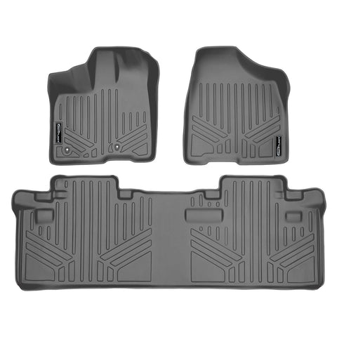 SMARTLINER Custom Fit Floor Liners For 2011-2012 Toyota Sienna (8 Passenger Model)
