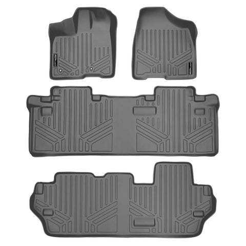 SMARTLINER Custom Fit Floor Liners For 2011-2012 Sienna (8 Passenger Model with Power Folding 3rd Row Seats)