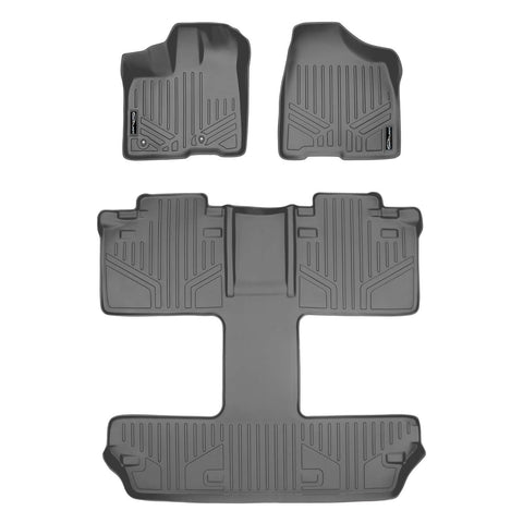 Smart Trim™ Custom Fit Floor Liners For 2011 2012 Toyota Sienna 7 Passenger Model