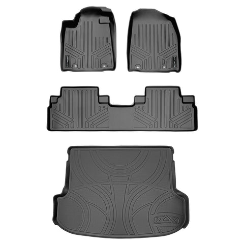 SMARTLINER Custom Fit Floor Liners For 2013-2015 Lexus RX (First Row Twist type Rings)