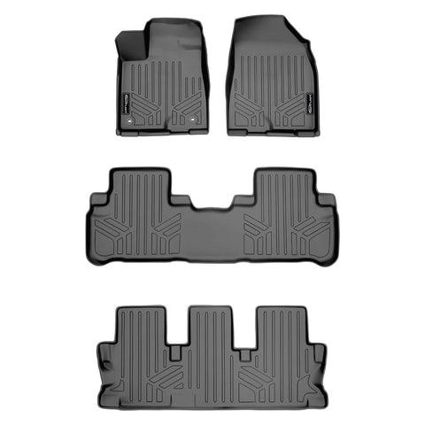 SMARTLINER Custom Fit Floor Liners For 2014-2019 Toyota Highlander Hybrid (with 2nd Row Bench Seat)