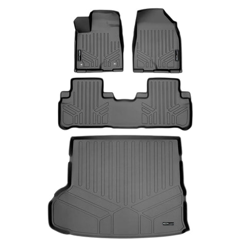 SMARTLINER Custom Fit Floor Liners For 2014-2019 Toyota Highlander (with 2nd Row Bench Seat)