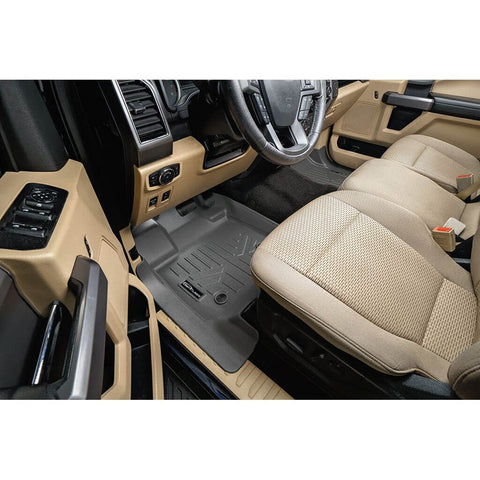 SmartCoverage™ Custom Fit Floor Liners For 2015-2025 Ford F-150 SuperCrew Cab with 1st Row Bench Seat (No OTH and no 2nd Row Underseat Storage)
