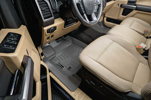 SMARTLINER Custom Fit Floor Liners For 2022-2025 Ford F-150 Lightning 2nd Row Bench seat without under seat fold-flat storage