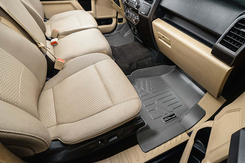 SMARTLINER Custom Fit Floor Liners For 2022-2025 Ford F-150 Lightning 2nd Row Bench seat without under seat fold-flat storage