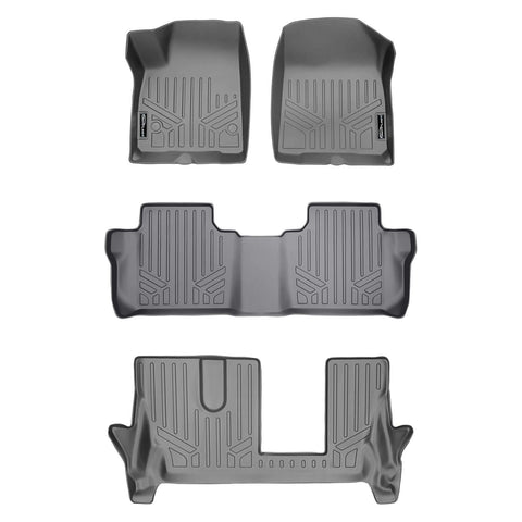 SMARTLINER Custom Fit Floor Liners For 2020-2025 Cadillac XT6 with 2nd Row Bench Seat