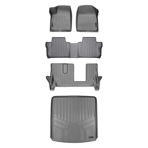 SMARTLINER Custom Fit Floor Liners For 2020-2025 Cadillac XT6 with 2nd Row Bench Seat