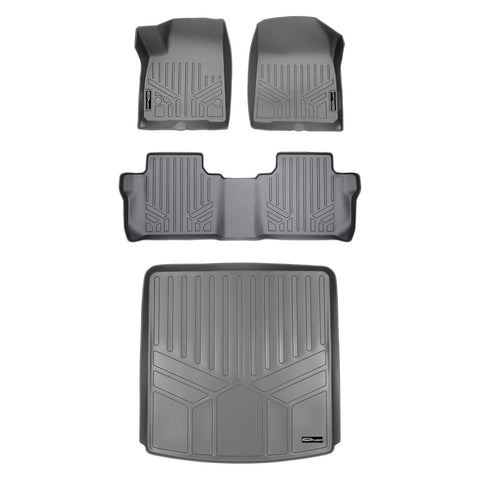 SMARTLINER Custom Fit Floor Liners For 2020-2025 Cadillac XT6 with 2nd Row Bench Seat