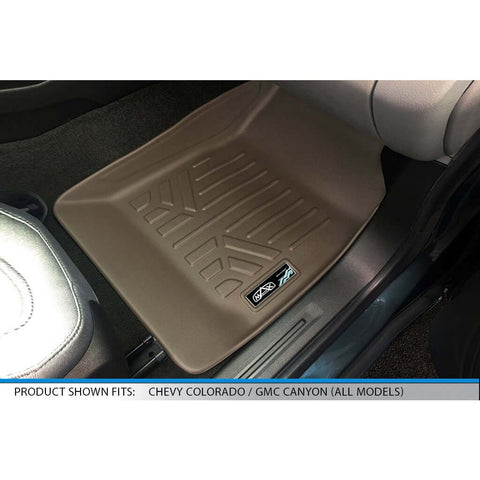 SMARTLINER Custom Fit Floor Liners For 2015-2022 Chevy Colorado Crew Cab / GMC Canyon Crew Cab