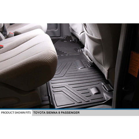 SMARTLINER Custom Fit Floor Liners For 2011-2012 Toyota (Sienna 8 Passenger Model)