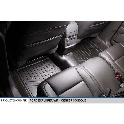 SMARTLINER Custom Fit Floor Liners For 2015-2016 Ford Explorer (with 2nd Row Center Console)