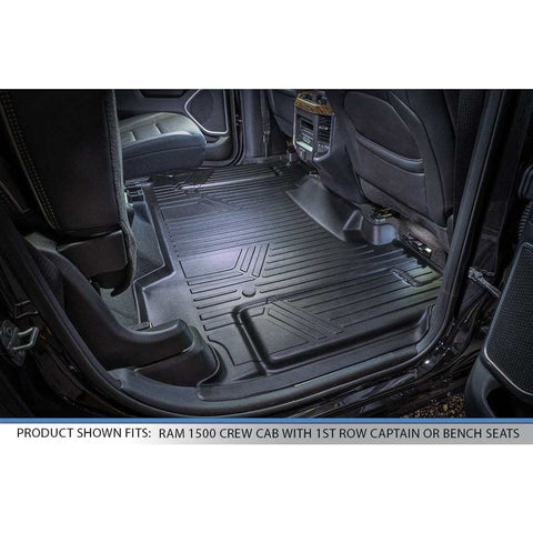 SmartCoverage™ Custom Fit Floor Liners For 2019 - 2024 Ram 1500 Crew Cab Vinyl Floor with 1st Row Bench Seat