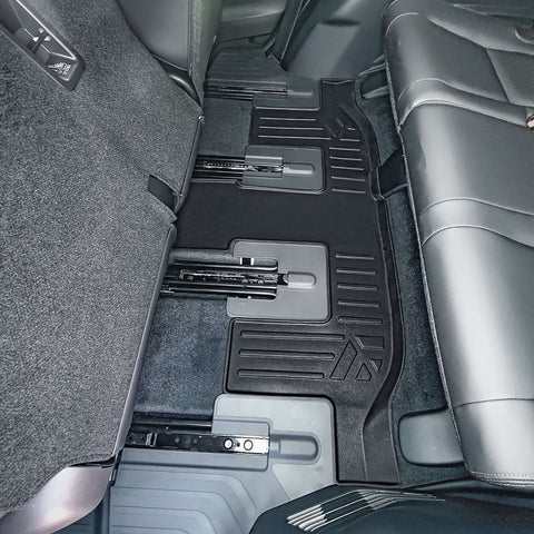 Smart Trim™ Custom Fit Floor Liners For 2019-2025 Subaru Ascent with 2nd Row Bench Seat and With Subwoofer in the Cargo Area