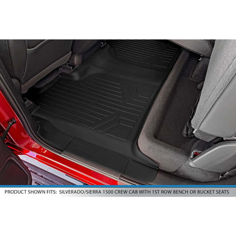 SmartCoverage™ Custom Fit Floor Liners For 2019-2025 1500 Silverado/Sierra Crew Cab 2019-2024 Crew Cab