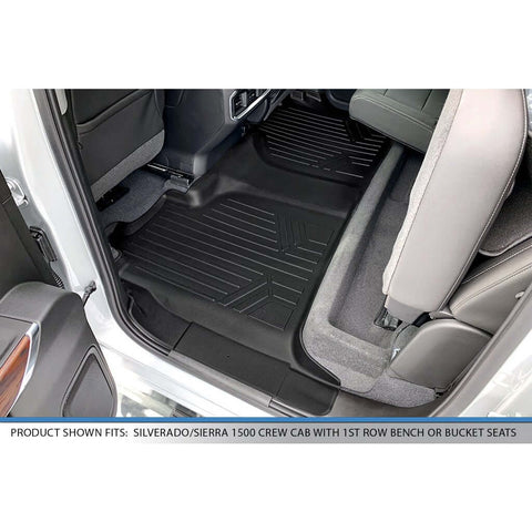 SmartCoverage™ Custom Fit Floor Liners For 2019-2025 1500 Silverado/Sierra Crew Cab 2019-2024 Crew Cab