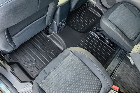 SMARTLINER Custom Fit Floor Liners For 2014-2020 Transit Connect With Carpet Flooring (Long Wheelbase & 2nd Row Bucket Seats)