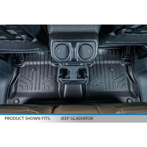 SmartCoverage™ Custom Fit Floor Liners For 2020-2025 Jeep Gladiator with Non Lockable Rear Underseat Storage