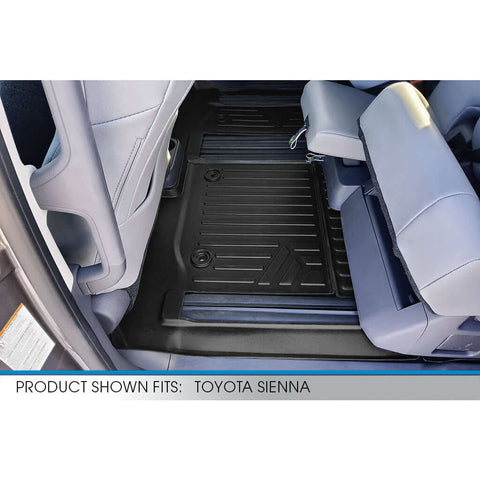 SMARTLINER Custom Fit Floor Liners For 2021-2025 Toyota Sienna with 2nd Row Bench Seat no Spare Tire