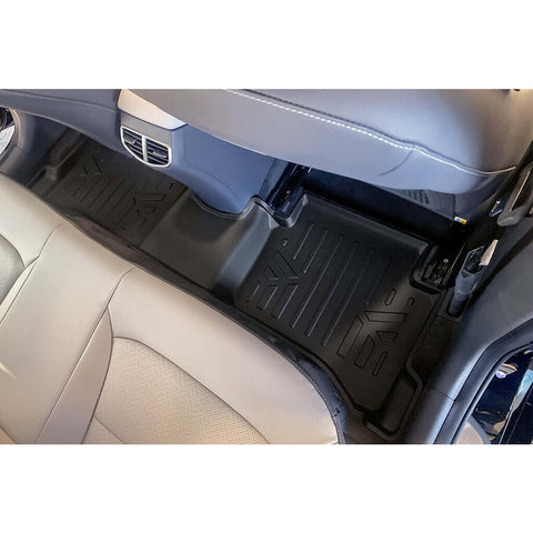 SMARTLINER Custom Fit Floor Liners For 2019-2022 Hyundai Ioniq Hybrid Blue Trim no Subwoofer in Cargo Area (Does Not Fit Electric Models)