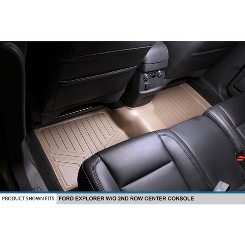 SMARTLINER Custom Fit Floor Liners For 2015-2016 Ford Explorer without 2nd Row Center Console