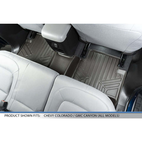 SMARTLINER Custom Fit Floor Liners For 2015-2022 Chevy Colorado Crew Cab / GMC Canyon Crew Cab