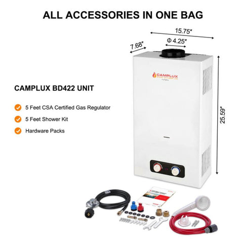 Camplux BD422 On Demand Water Heater Propane