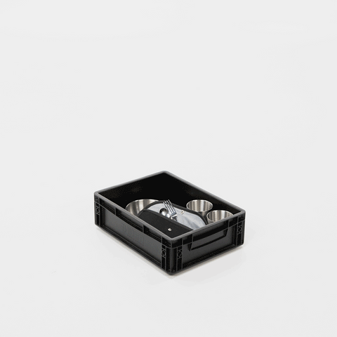 BOXIO COOK UP I Eurobox with crockery and cutlery 28 pieces