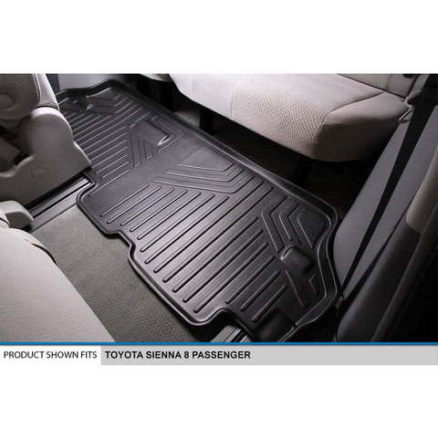 SMARTLINER Custom Fit Floor Liners For 2011-2012 Sienna (8 Passenger Model with Power Folding 3rd Row Seats)